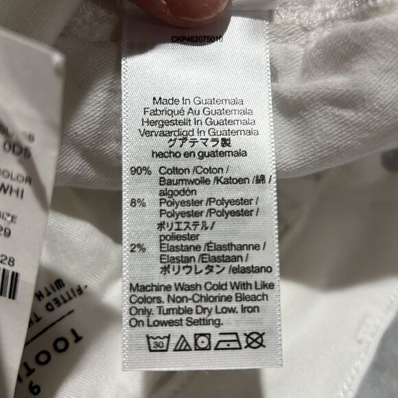 J. Crew 9" mid-rise toothpick jean in white size 29 NWT - Picture 9 of 11